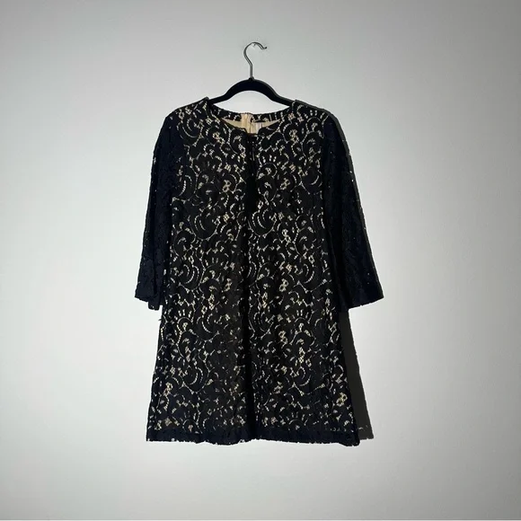 Xhilaration Dresses | Xhilaration Tan Dress With Black Lace Size M | Color: Black/Tan | Size: M | Shevyana's Closet